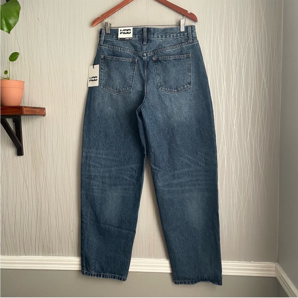 KBB by KAHLANA x Target Women's 6 Mid-Rise Wide Leg The Kahlana Jean Dark Wash - Picture 11 of 16